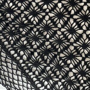 Handmade Crochet Black Shawl